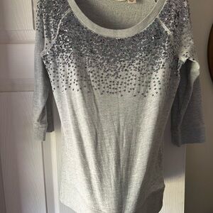 DKNY Sequin Gray Sweatshirt-top Ladies